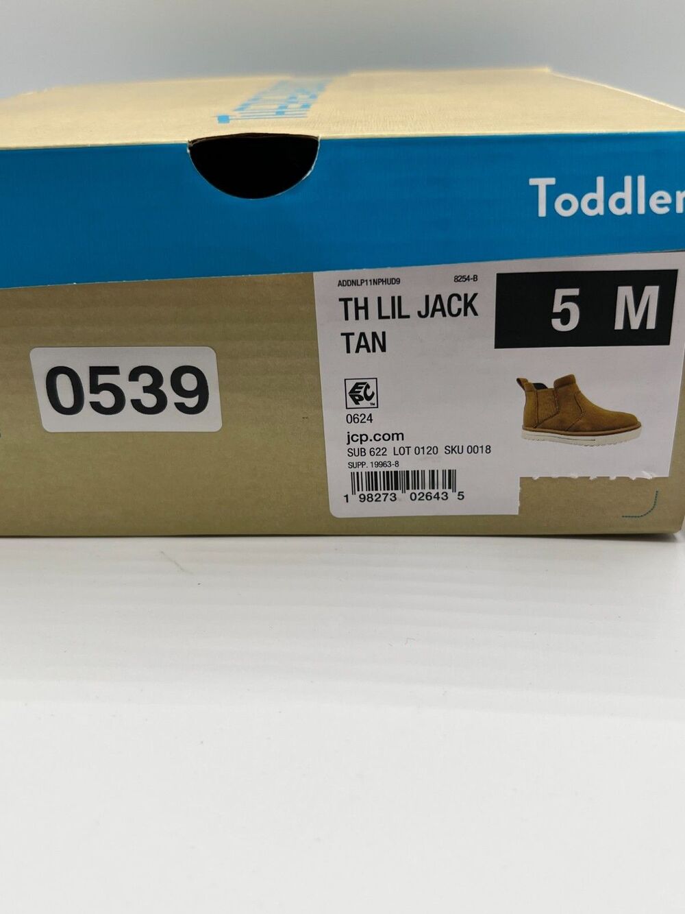 Thereabouts TH Lil Jack Toddler Chelsea Boots Tan Size 5M Side Zip NWT - Picture 9 of 9